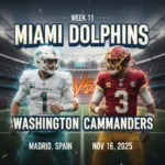 Dolphins vs Commanders